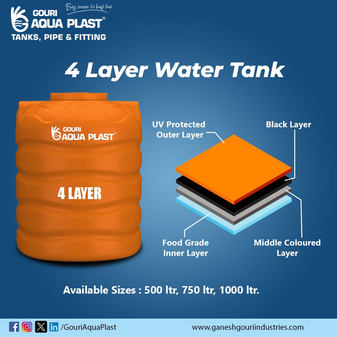 4 layer orange water tank